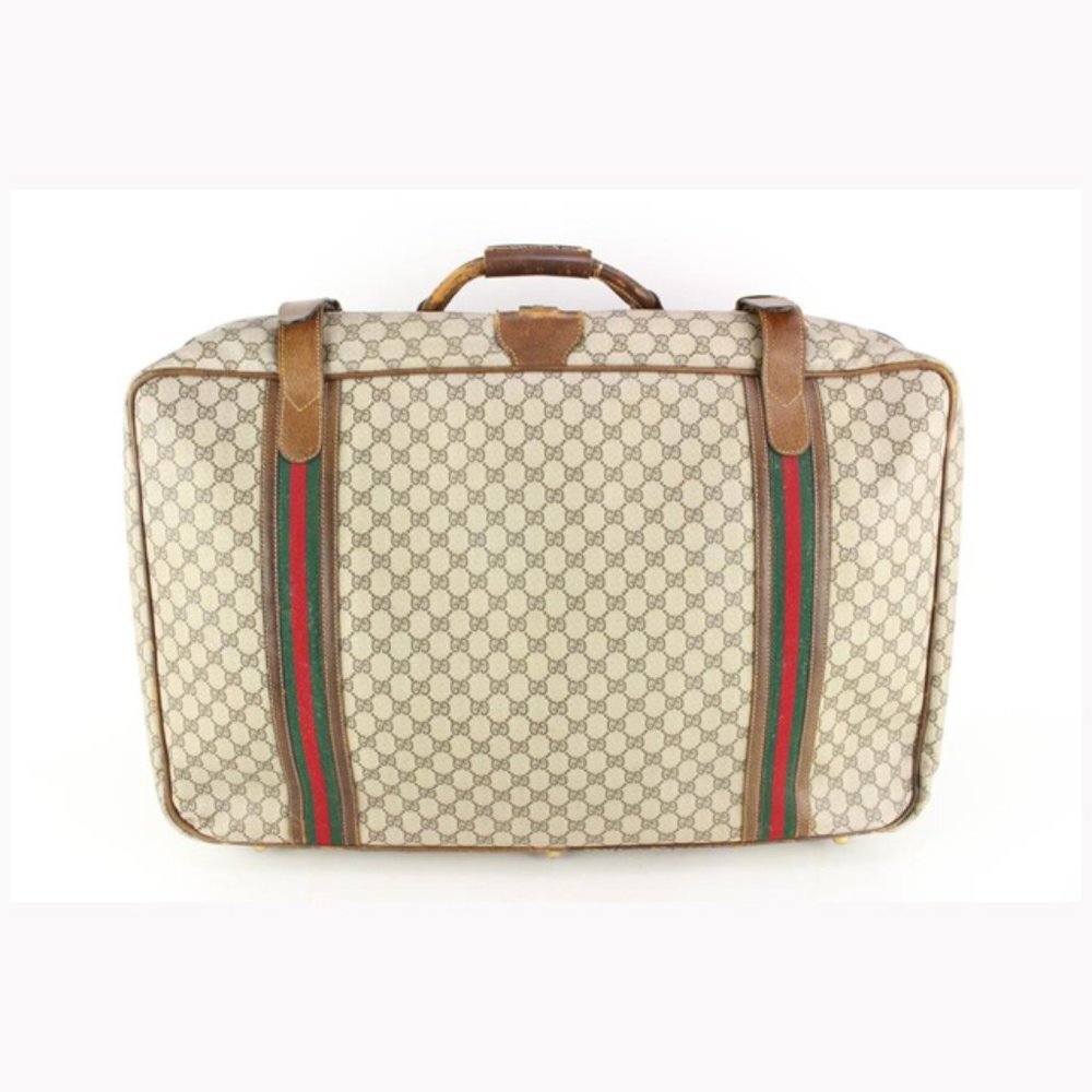 Gucci XL Supreme GG Monogram Web Suitcase Luggage Soft Trunk 62gz429s
